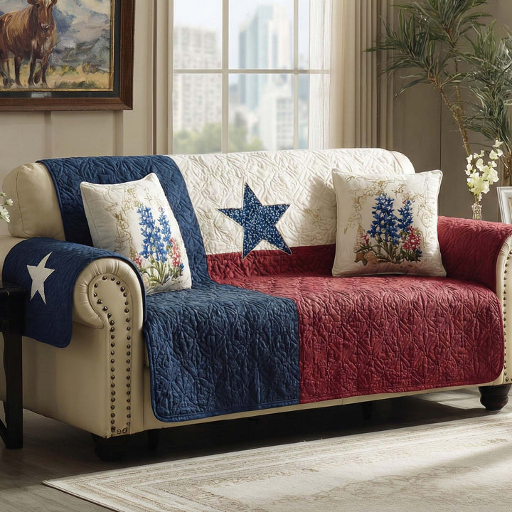 Quilted American Style Sofa Cover NCU0VT373