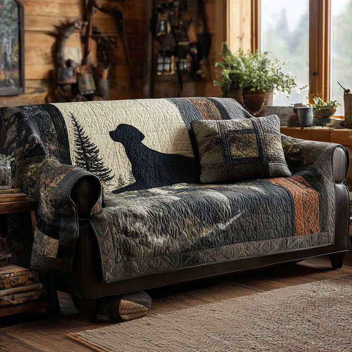 Quilted Sofa Cover with Labrador Retriever NCU0VT339