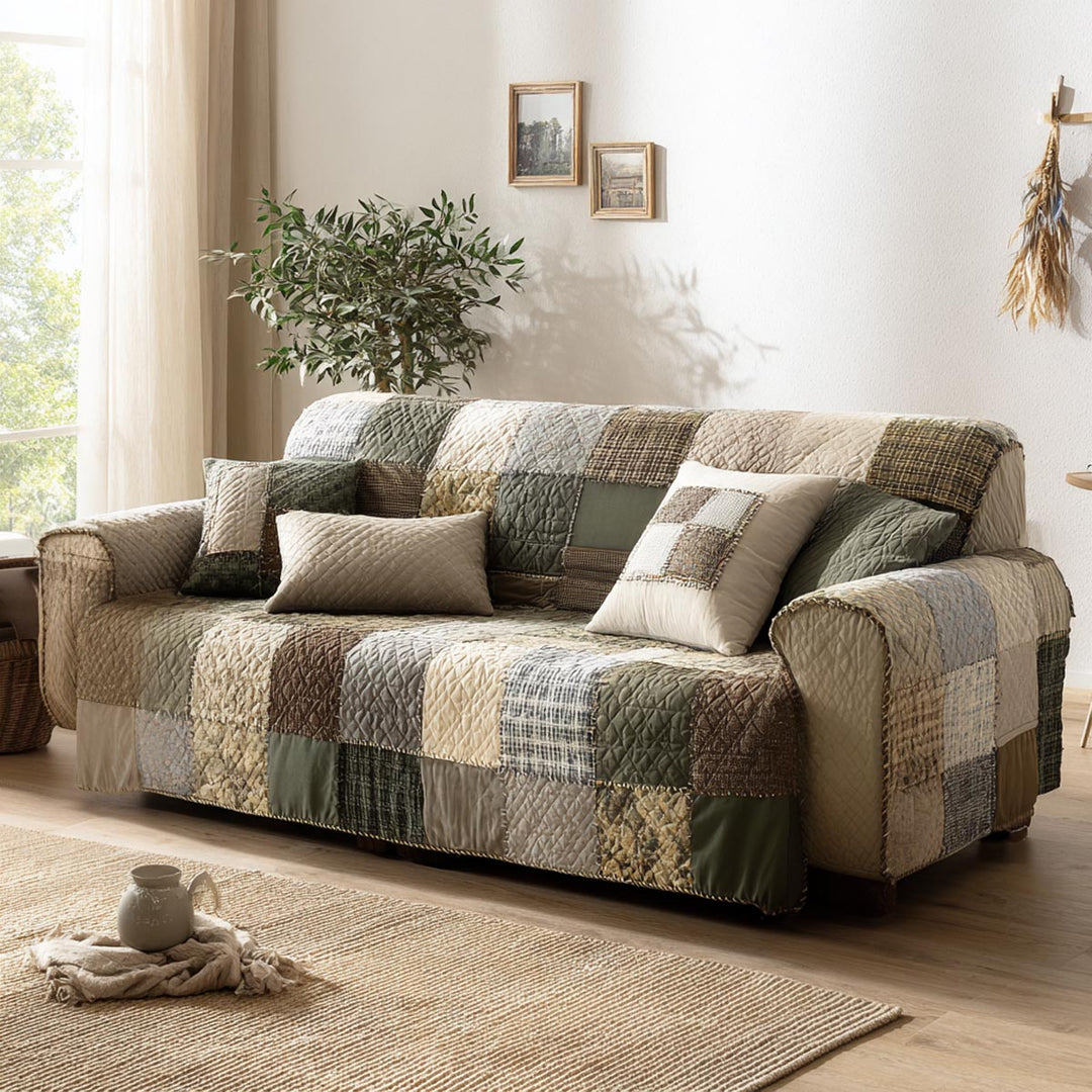 Quilted sofa cover in rustic style NCU0DV9206