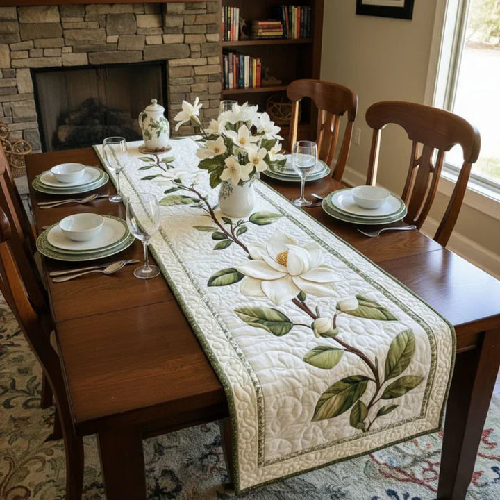 Quilted Tablecloth - Rustic Magnolia