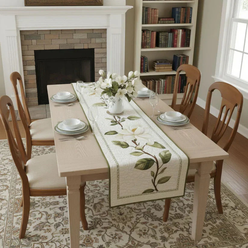 Quilted Tablecloth - Rustic Magnolia