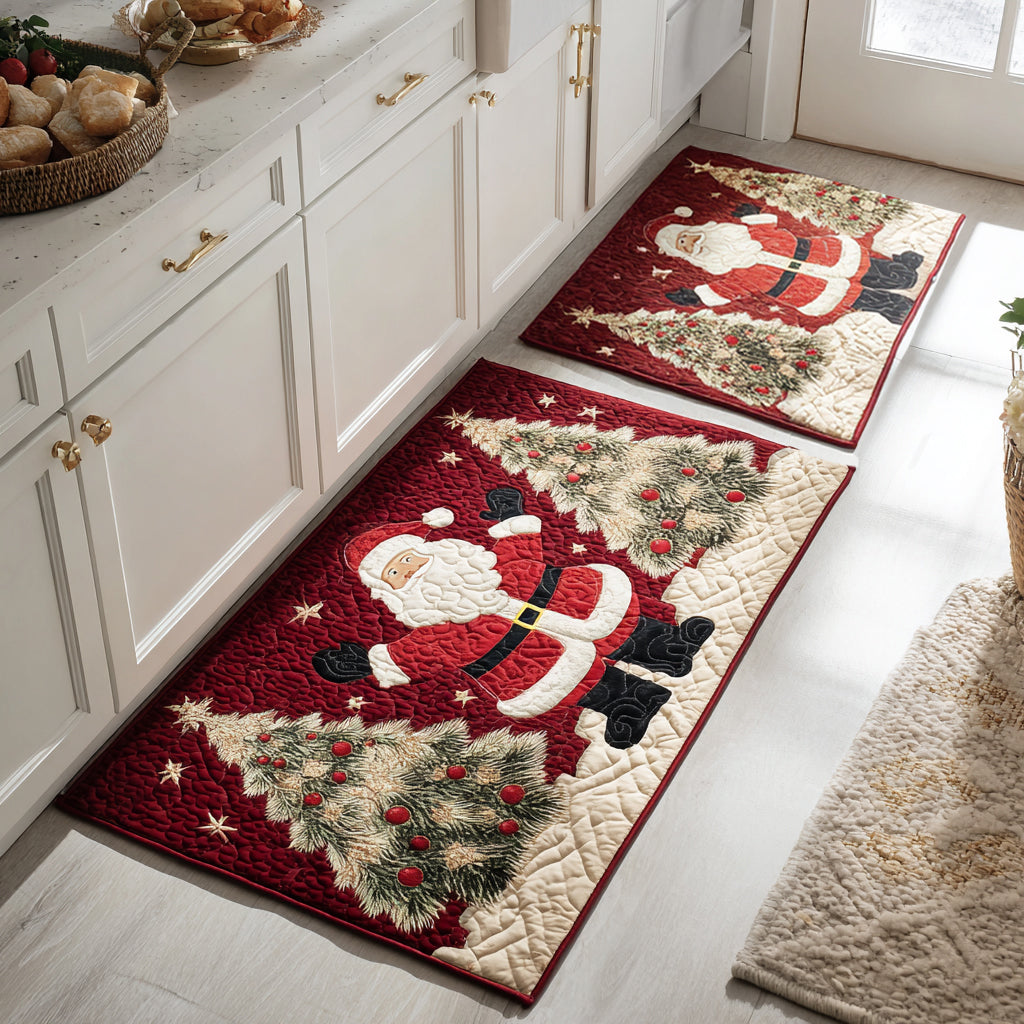 Non-slip Christmas Kitchen Mat with Santa Claus NCU0DV8496