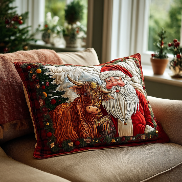 Quilted pillow cover with Santa Claus wish NCU0DK10394