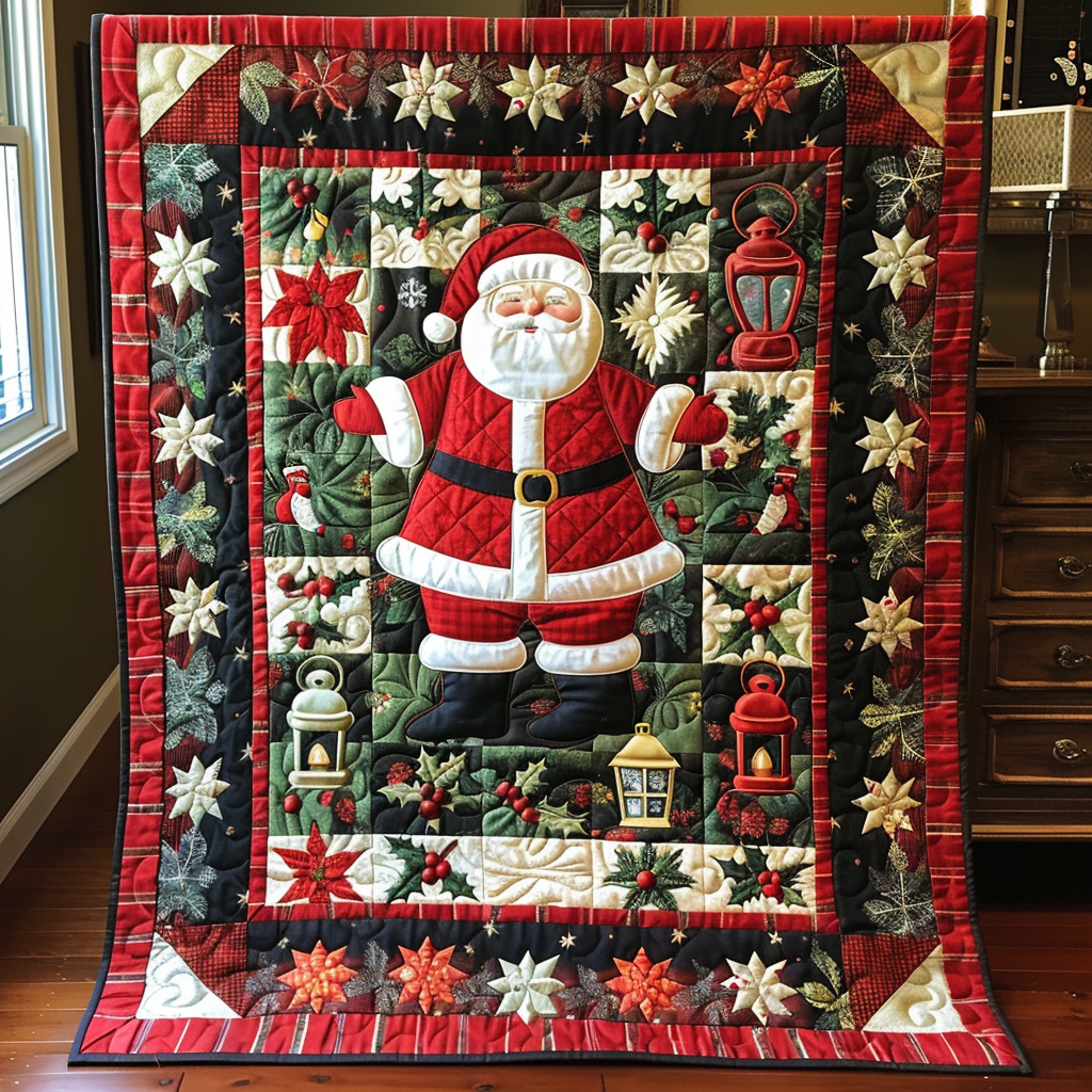 Quilted Santa Claus Blanket NCU0NT079