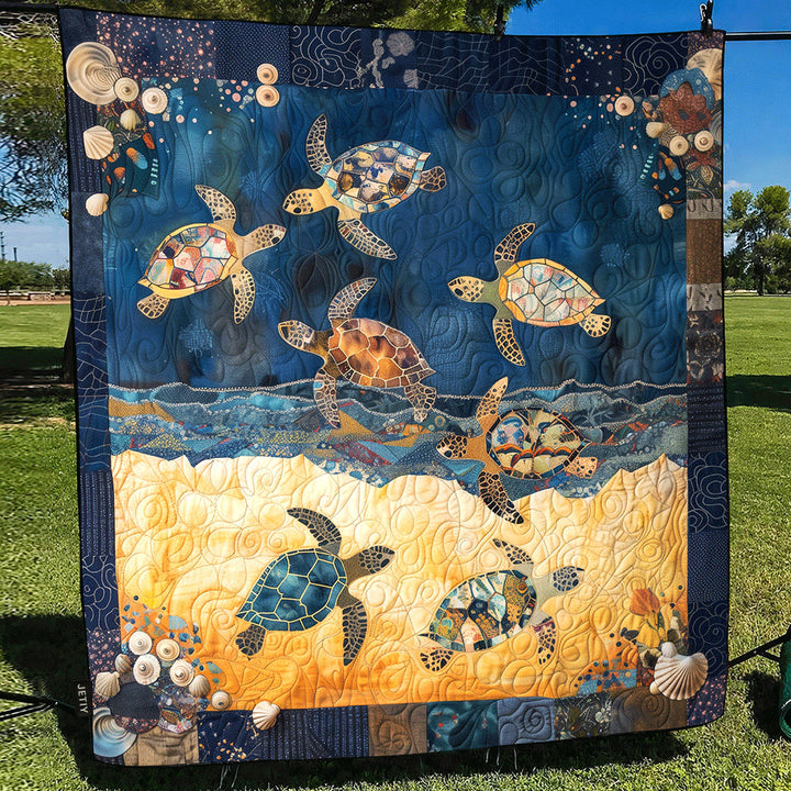 Quilted Blanket Sea Turtle Mingle NCU0TH1180
