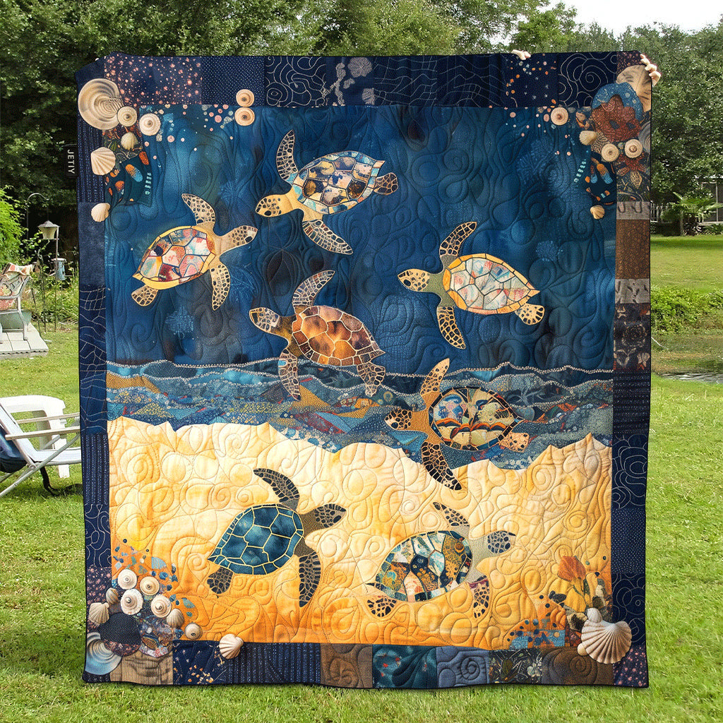 Quilted Blanket Sea Turtle Mingle NCU0TH1180