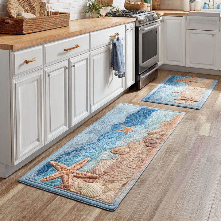 Non-slip kitchen rug with relaxing marine pattern NCU0DK11814