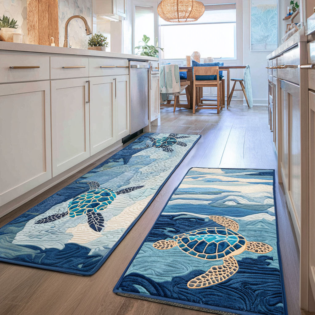 Non-slip kitchen rug with calm sea NCU0PT10015