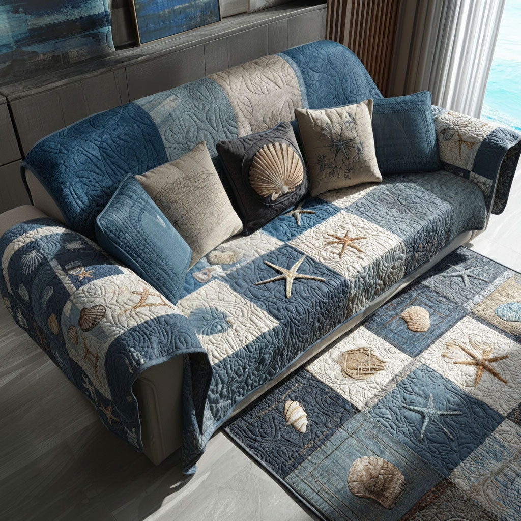 Quilted sofa cover with calm sea NCU0PT10926