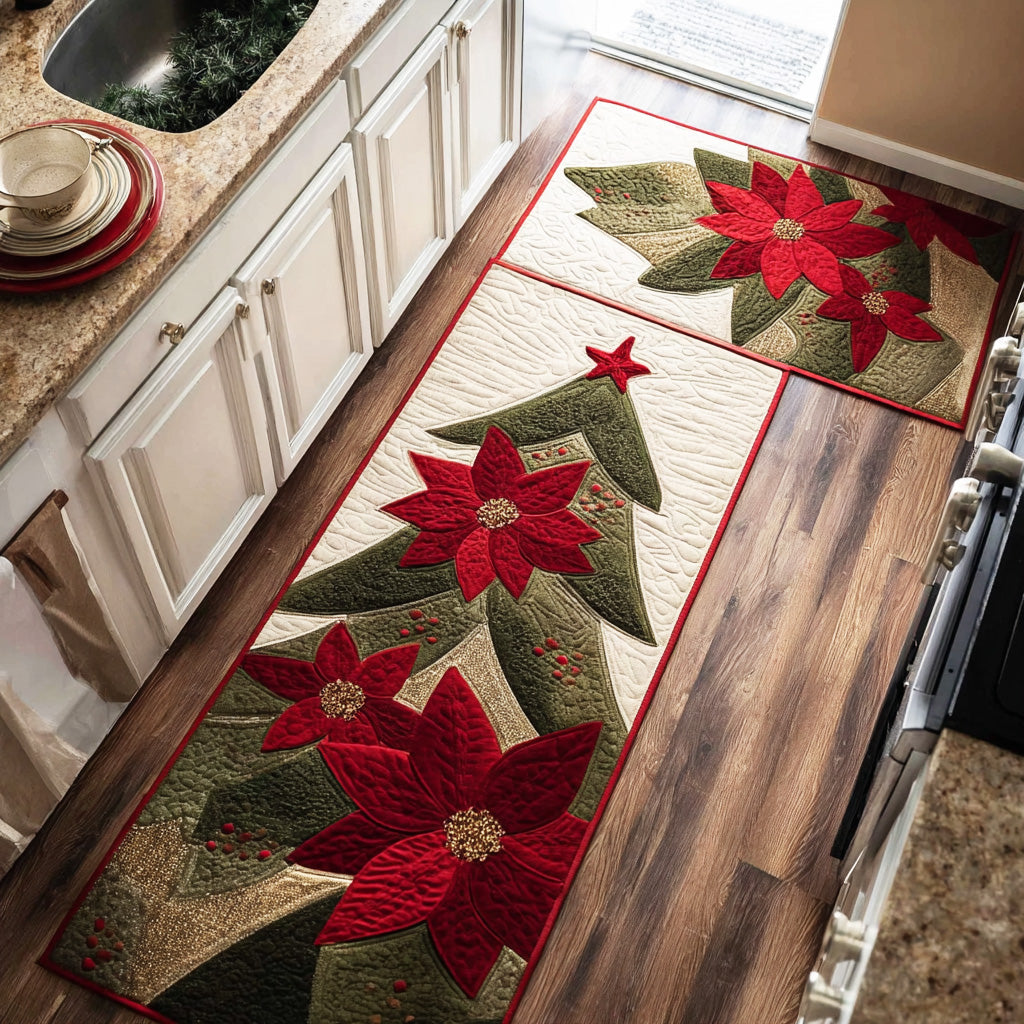 Winter Non-Slip Kitchen Mat with Snowy Details NCU0TD1736