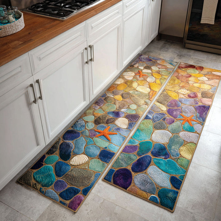 Non-slip kitchen rug with calm seaside NCU0DK11812