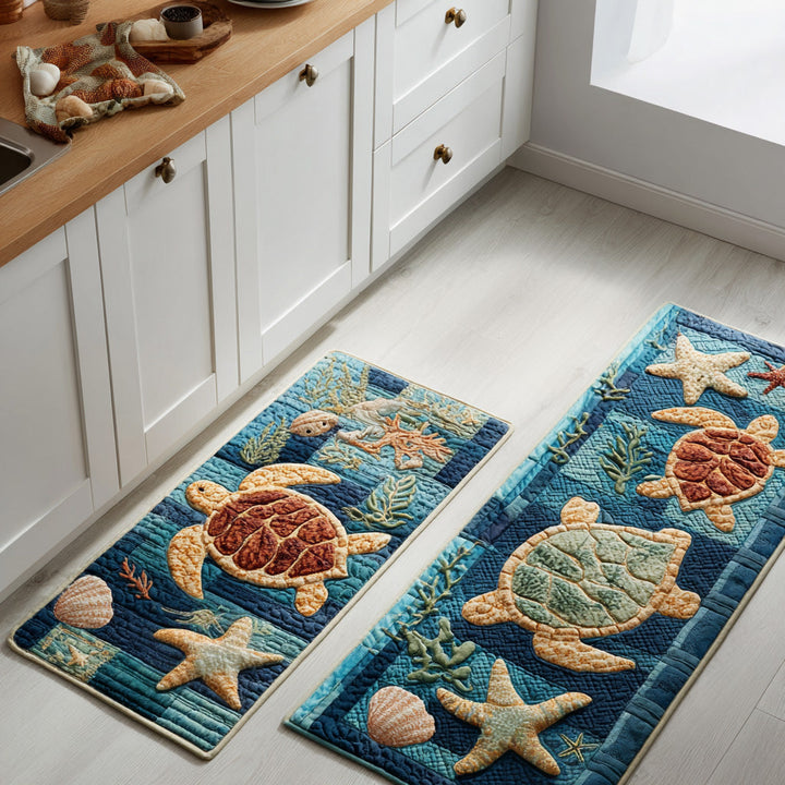 Non-slip kitchen rug with calm seaside NCU0TD1441