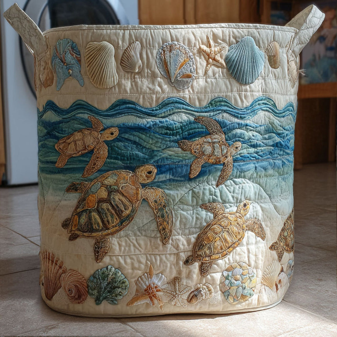 Quilted laundry basket with calm pattern NCU0PTT705