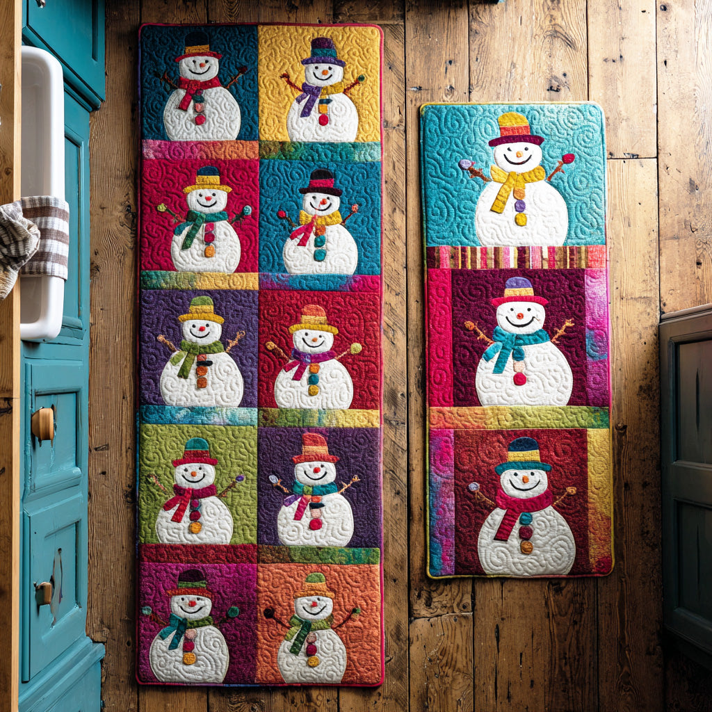 Winter Non-Slip Kitchen Mat with Snowman NCU0TD1698