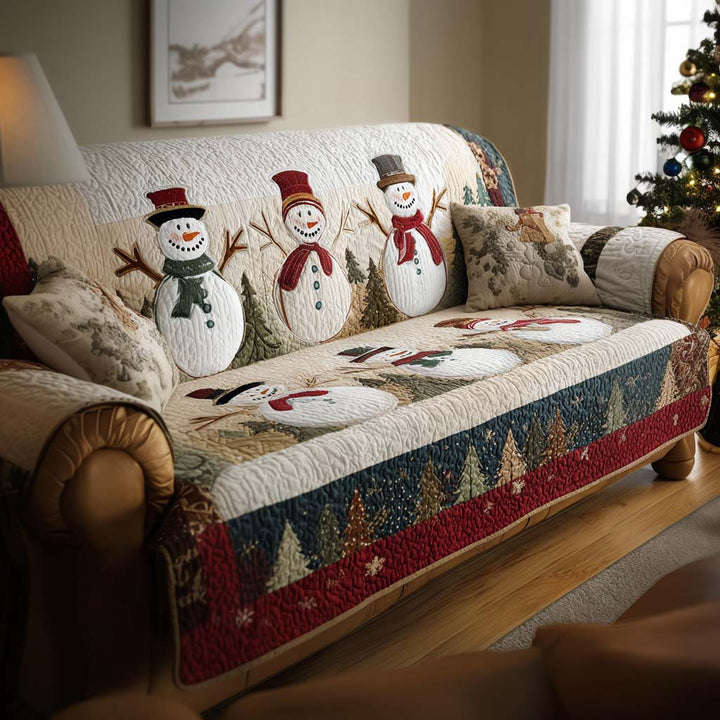 Quilted sofa cover with snow friends NCU0NT10747