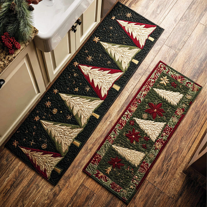 Winter Non-Slip Kitchen Mat with Snow-Covered Tree NCU0TD1724