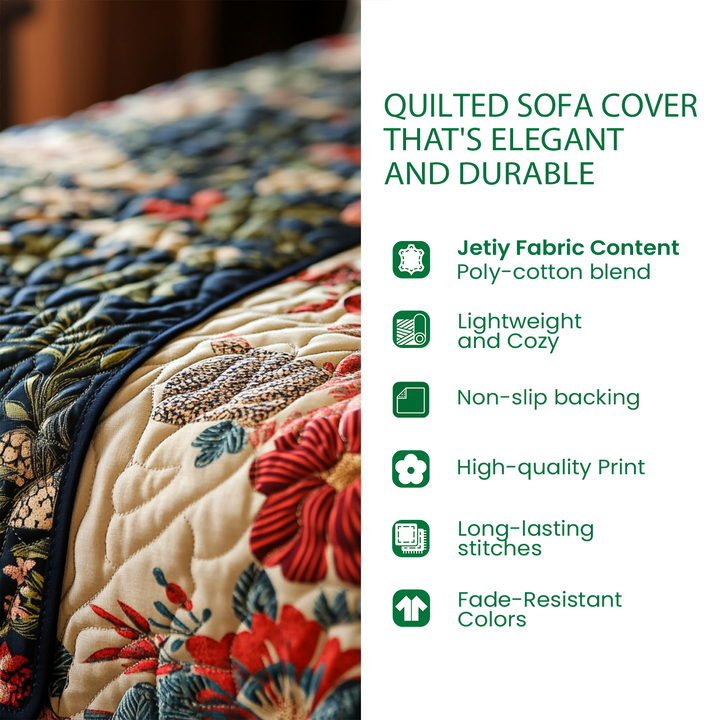 Quilted sofa cover with twilight forest NCU0DV8364