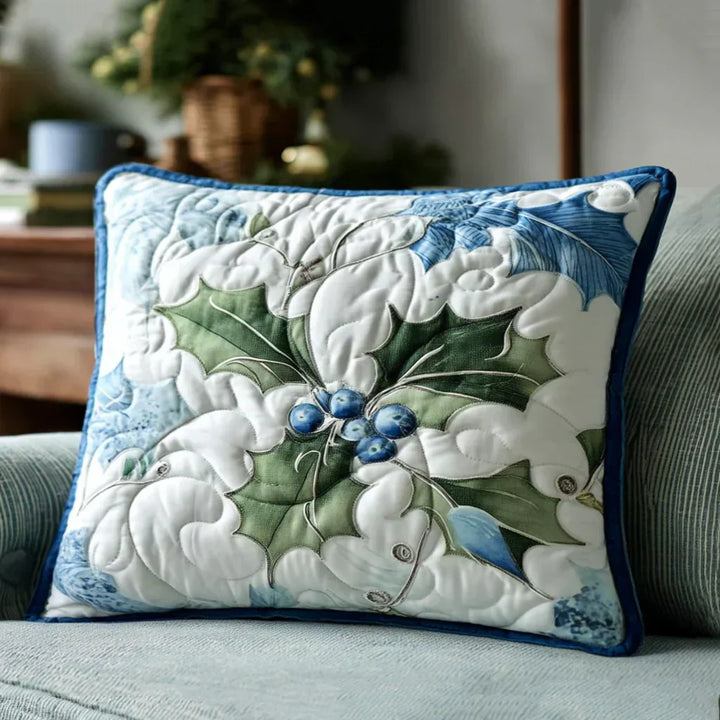 Quilted Pillow Cover with Moonlight Bells