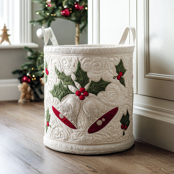 Quilted laundry basket with Christmas pattern NCU0QN032