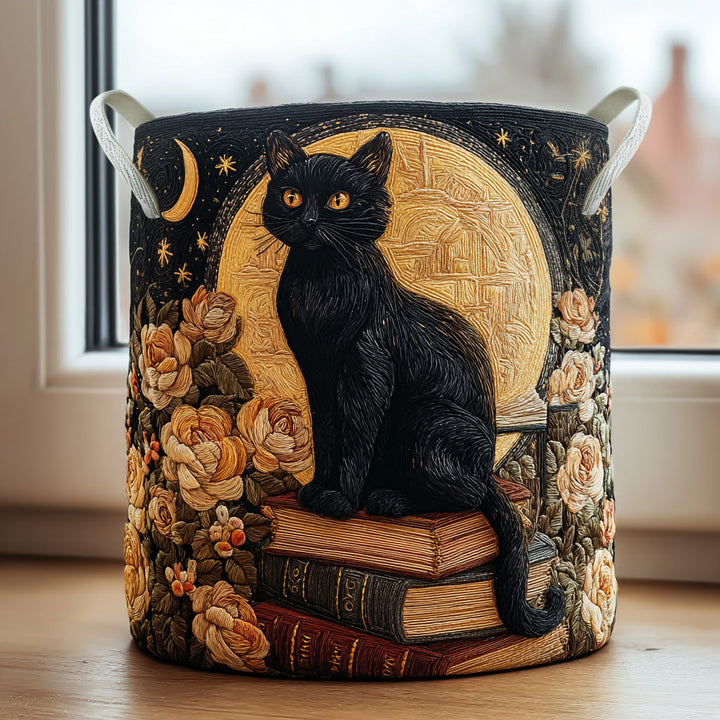 Quilted Cat-Shaped Laundry Basket NCU0QN014