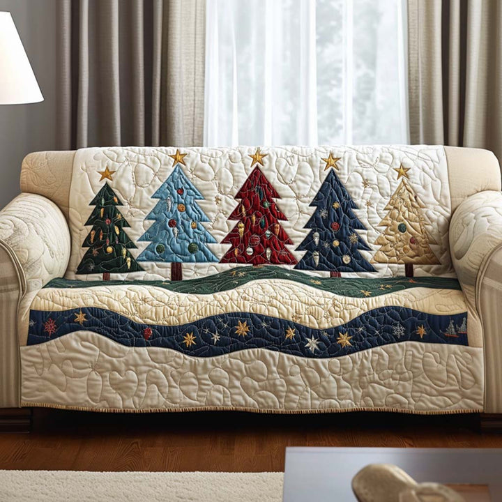 Quilted sofa cover with Christmas pattern NCU0VT301