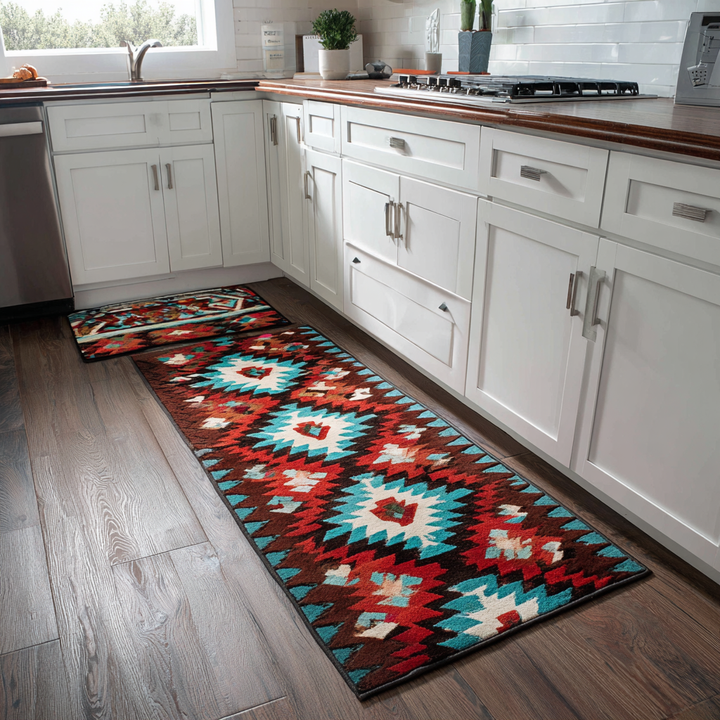 Non-slip kitchen rug with stone and warm light NCU0DK11058