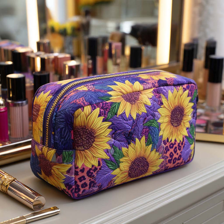 Quilted beauty case with decorative sun NCU0NT10240