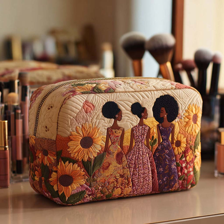 Quilted beauty case with bright sunflowers NCU0NT10382