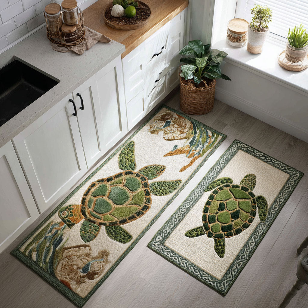 Non-slip kitchen rug with coral barrier NCU0PT10168