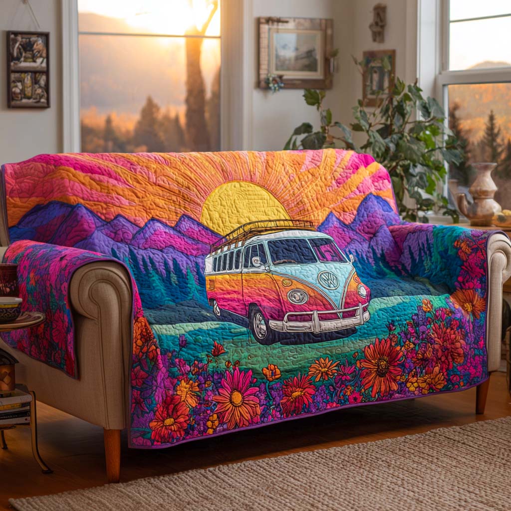 Quilted hippie style sofa cover NCU0VT292