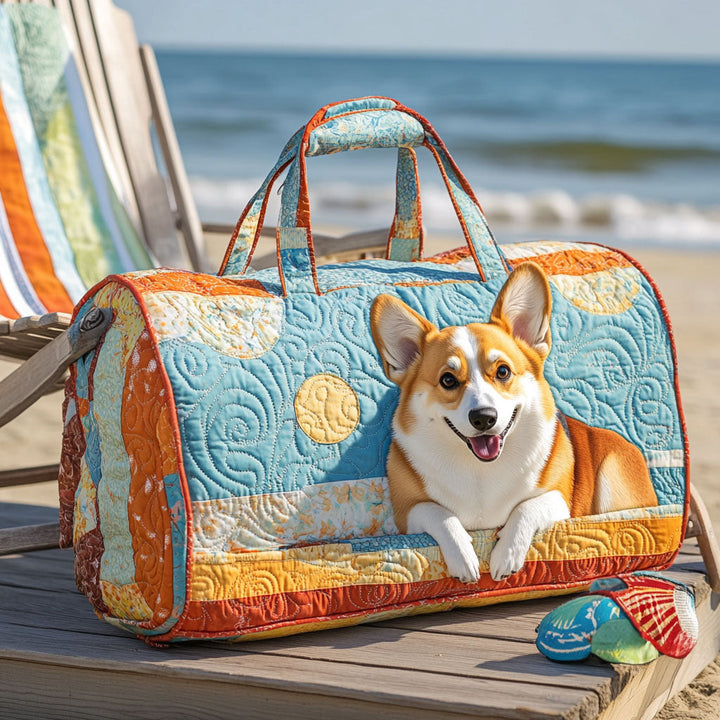 Quilted Travel Bag with Sunny Motif NCU0PT9365