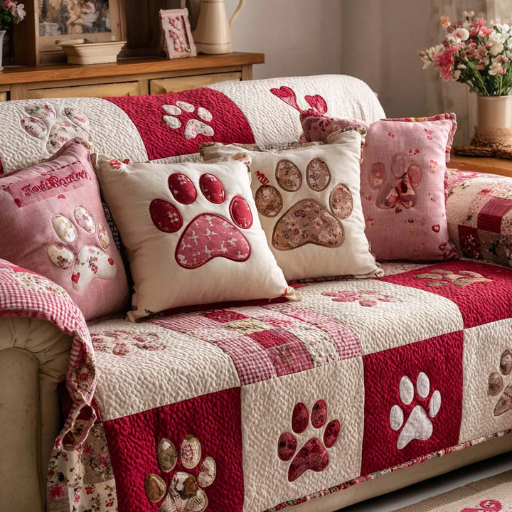 Quilted Sofa Cover with Sweet Prints NCU0NT11674