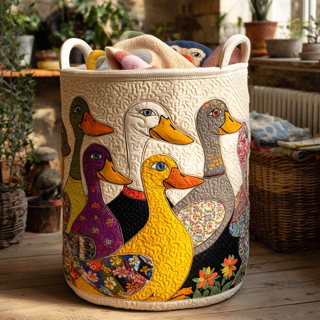 Quilted laundry basket with cute duck NCU0PTT874