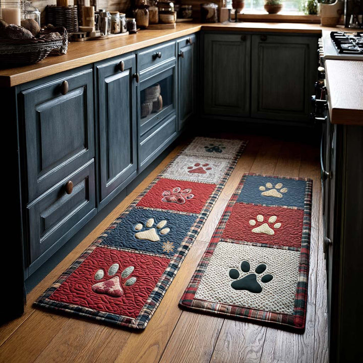 Non-slip kitchen mat with small paw prints NCU0NT11400