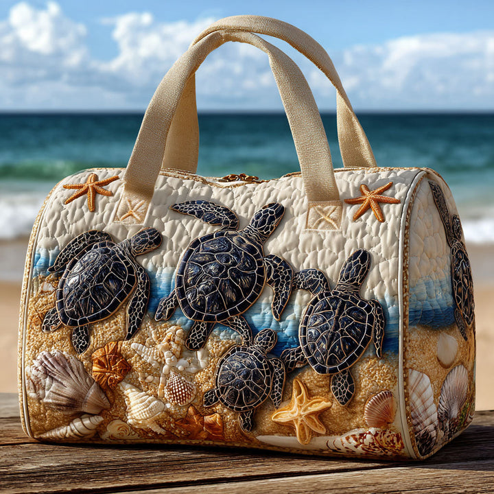 Quilted Shoulder Travel Bag with Delicate Small Prints NCU0PT8968