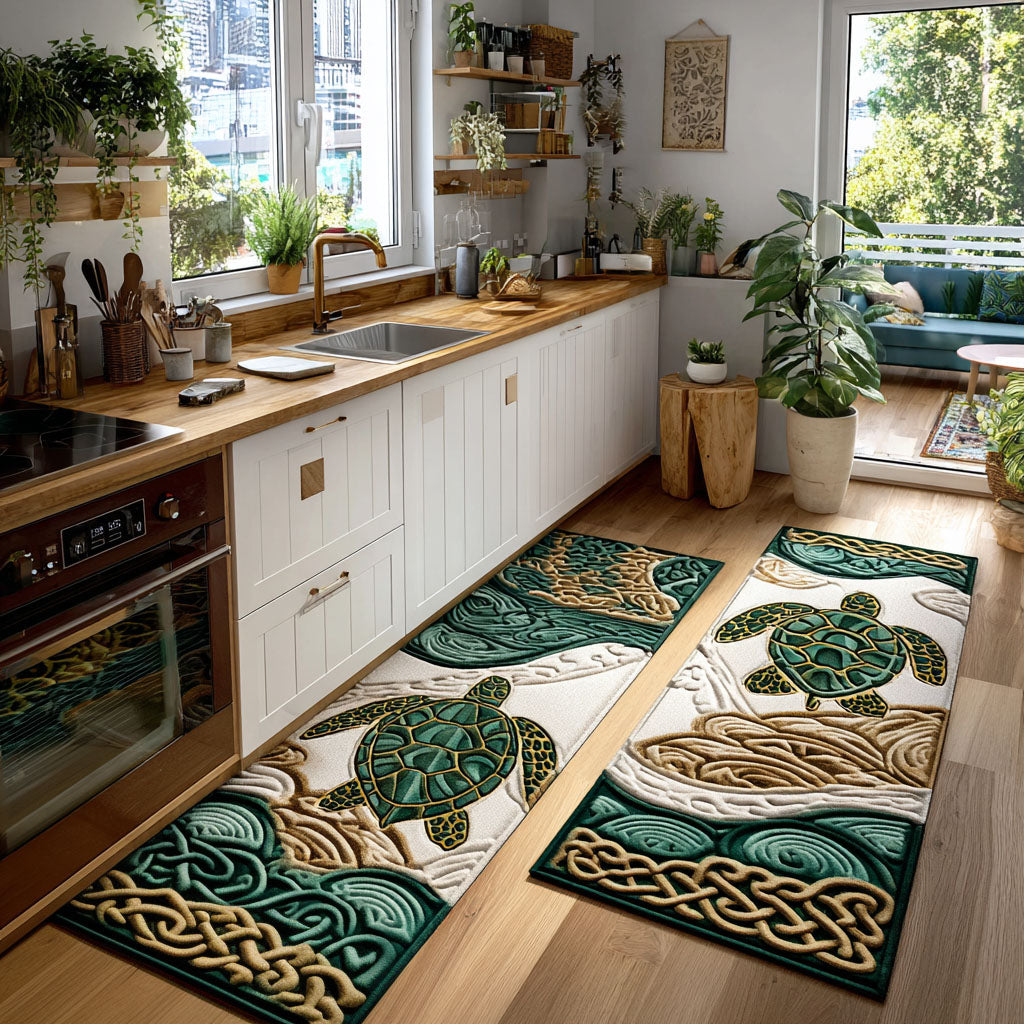 Non-slip kitchen rug with coral barrier NCU0PT10022