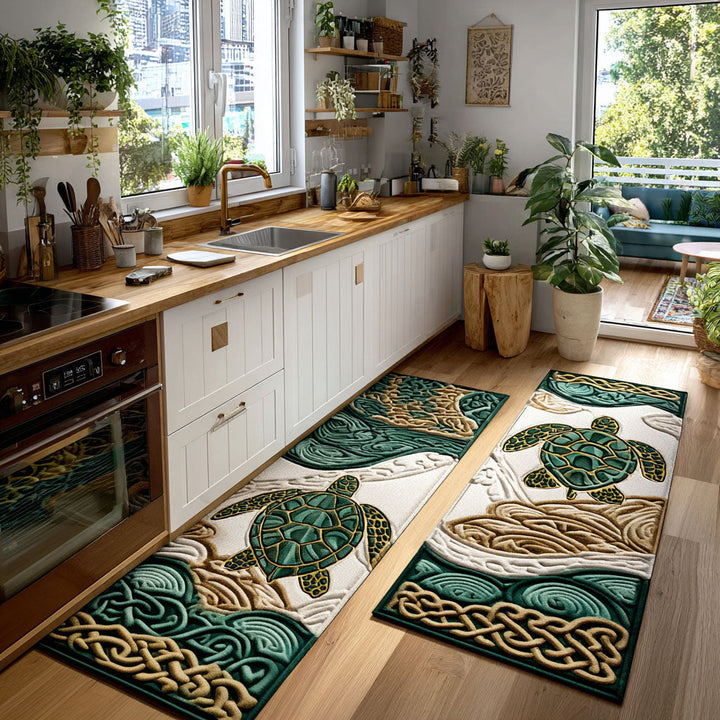 Non-slip kitchen rug with coral barrier NCU0PT10022