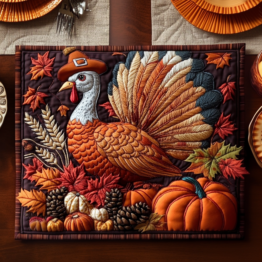 Quilted Placemats Blessing Turkey NCU0DV1194