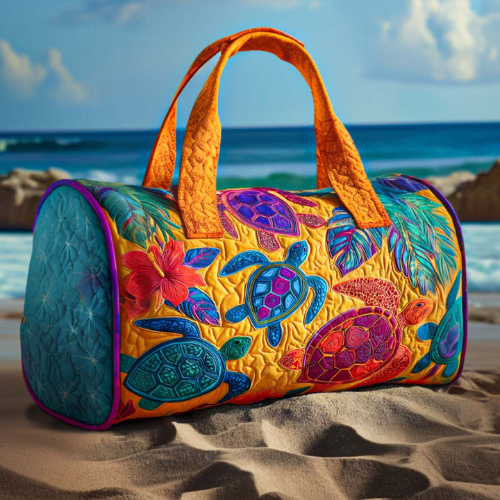 Quilted Travel Bag with Colourful Turtles NCU0NT10031