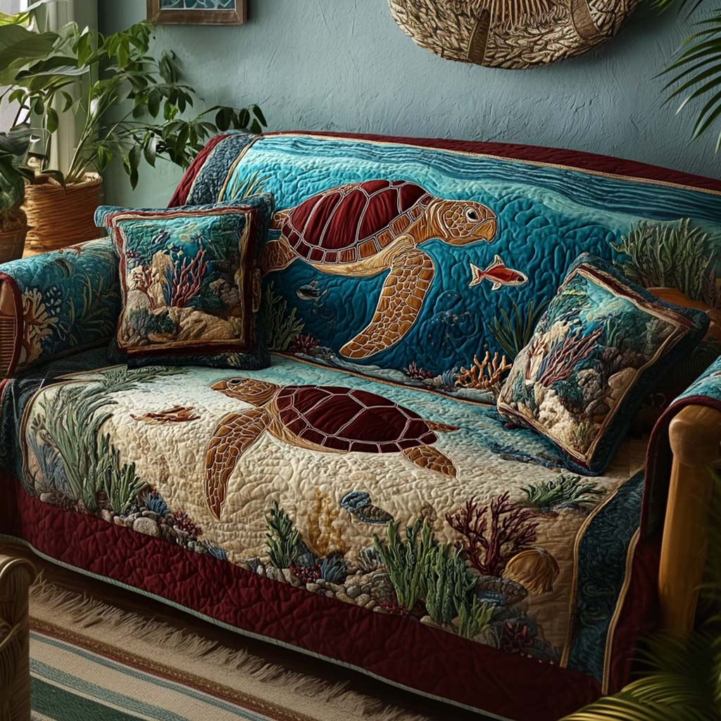 Quilted Sofa Cover with Turtle NCU0NT11698