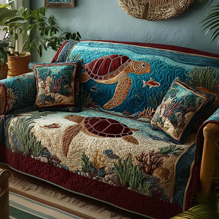 Quilted Sofa Cover with Turtle NCU0NT11698