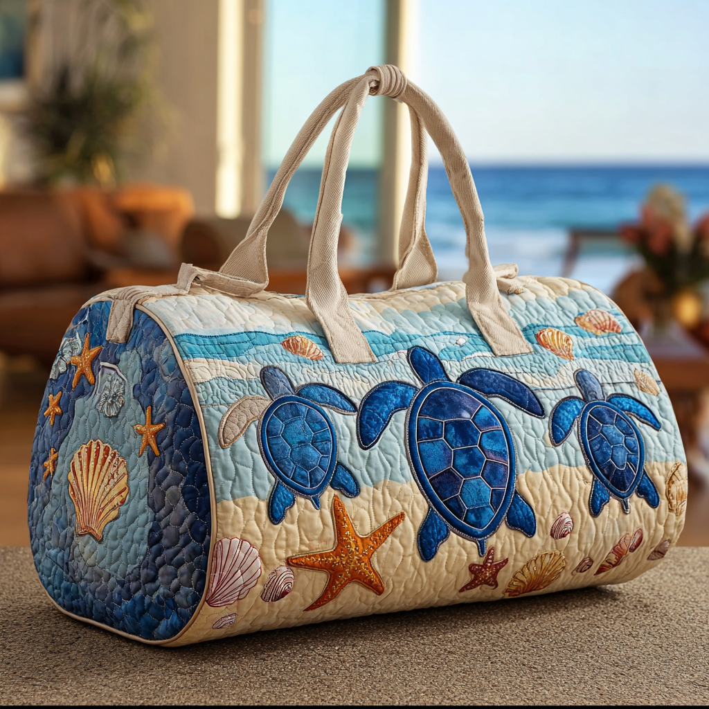 Quilted Travel Bag with Sea Turtle NCU0DK9809