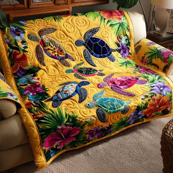 Quilted sofa cover with turtle NCU0VT361