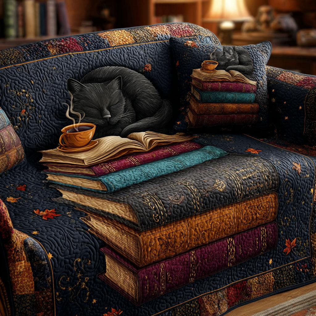 Quilted sofa cover with velvety appearance NCU0TV762