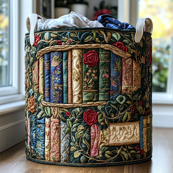 Quilted vintage style laundry basket NCU0DDK835