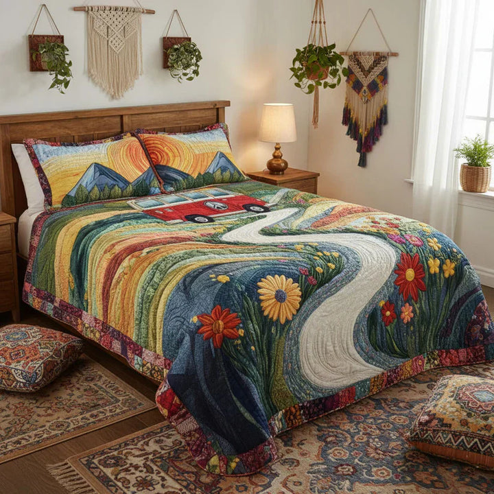 3-Piece Bedspread Set - Vintage Journey