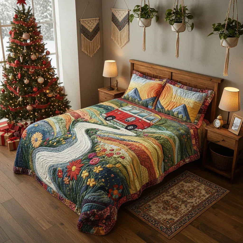 3-Piece Bedspread Set - Vintage Journey
