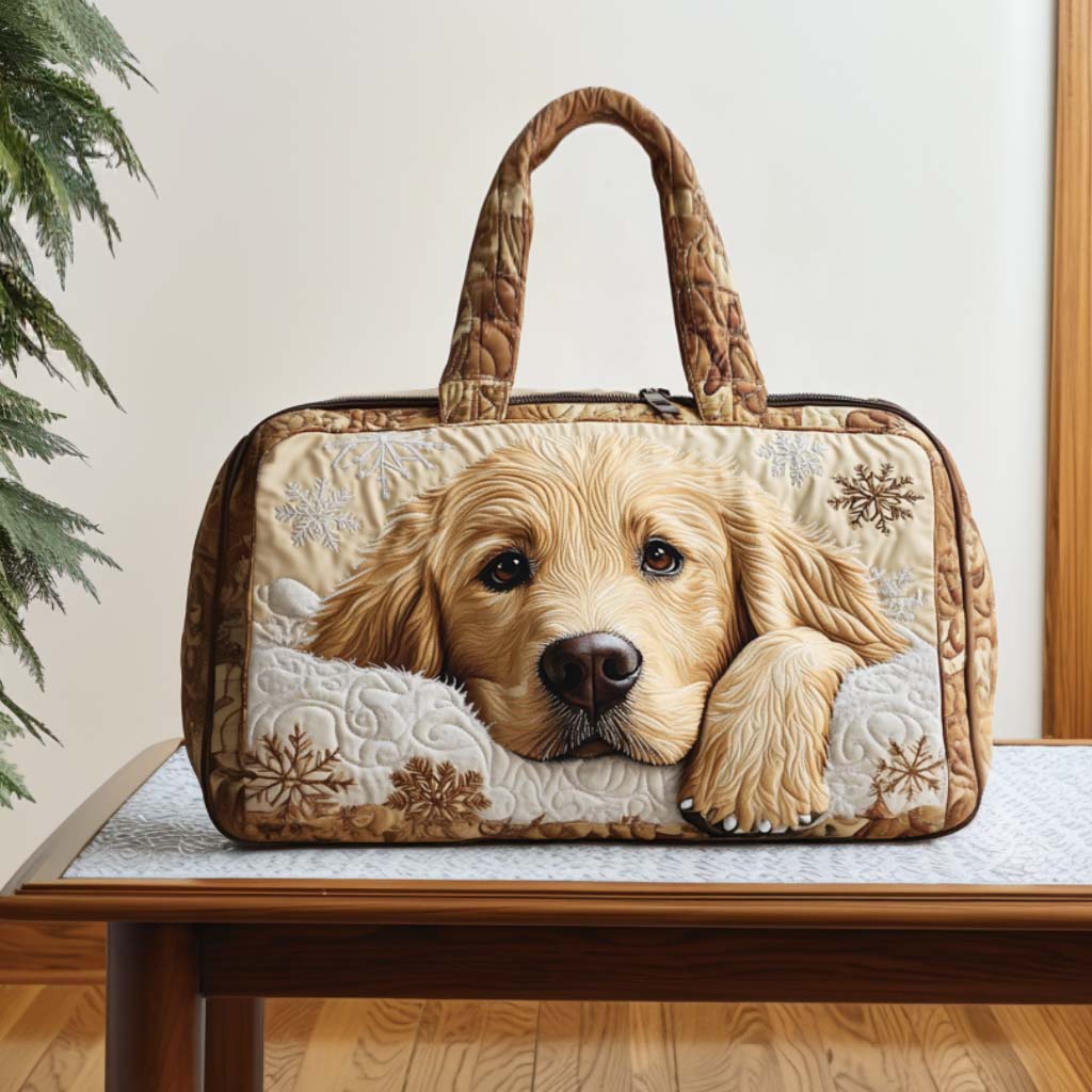 Quilted Travel Bag with Sun-Inspired Motif NCU0NT9664