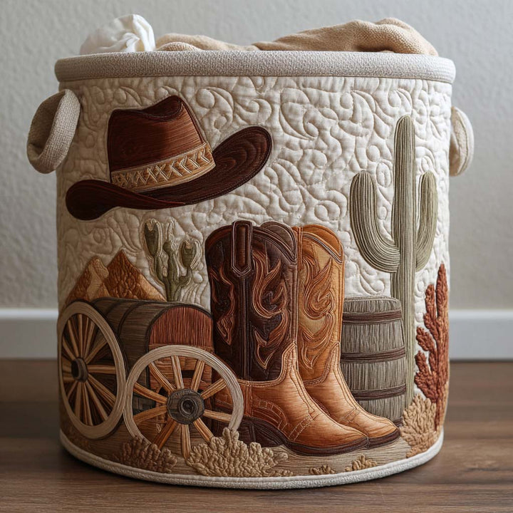 Quilted laundry basket in western style NCU0NNT2660