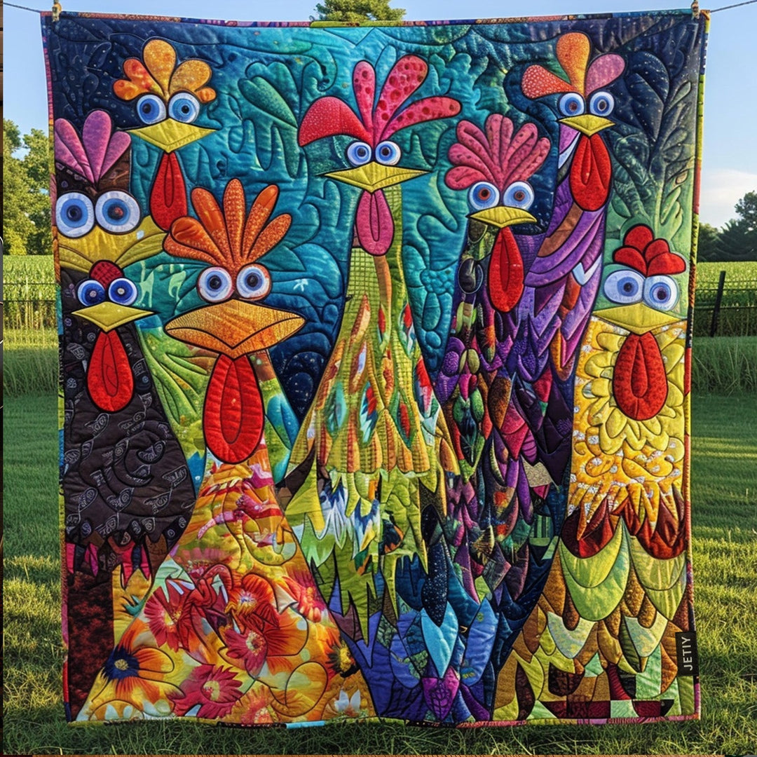 Fancy Chicken Quilted Blankets NCU0PT040